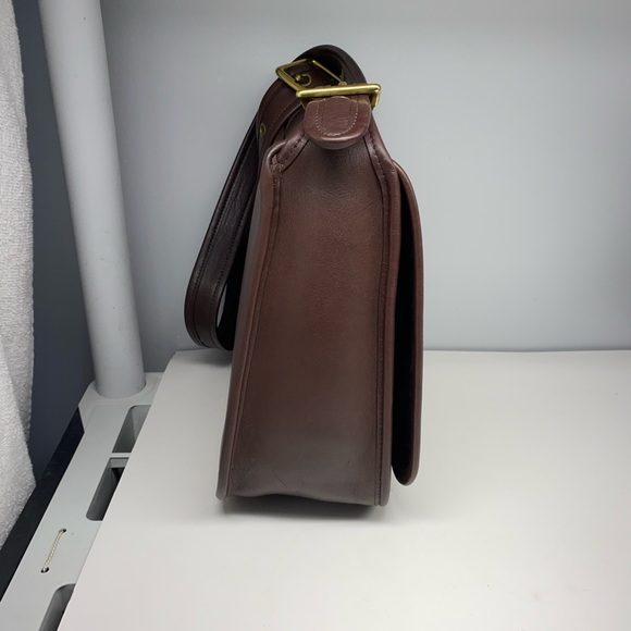 Vintage Coach Stewardess Crossbody Bag Mahogany Colour - Picture 4 of 11